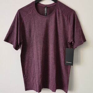 NWT LULULEMON RNFG/PLYC Wine Red Metal Vent Tech SS 2.0 Shirt Men's XXL